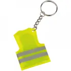 Brelok w kształcie kamizelki odblaskowej - kolor żółty