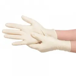 Rękawiczki jednorazowe M 100 szt - kolor biały