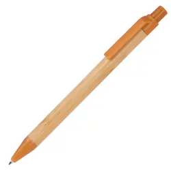 Długopis bambusowy kolor pomarańczowy