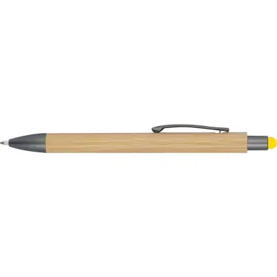 Długopis drewniany kolor żółty