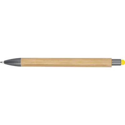 Długopis drewniany kolor żółty