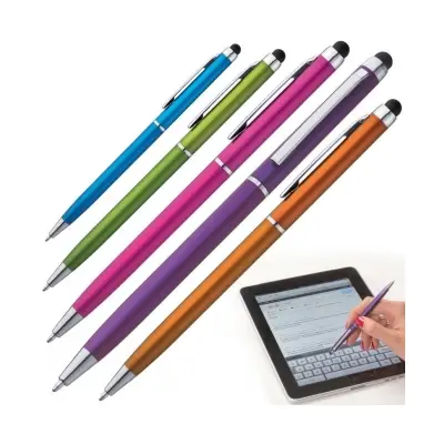 Długopis plastikowy touch pen - kolor różowy