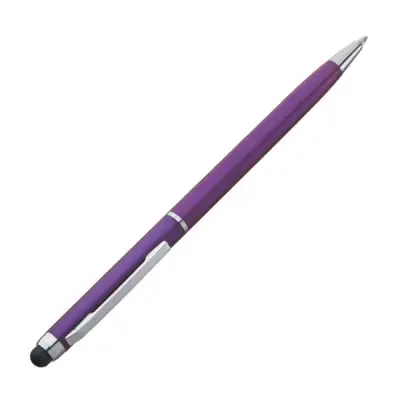 Długopis plastikowy touch pen - kolor fioletowy