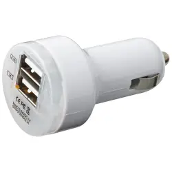 Ładowarka samochodowa USB - kolor biały