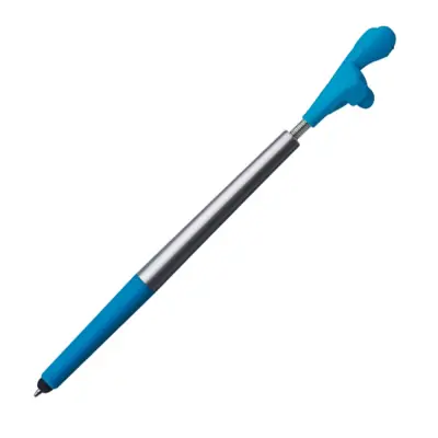 Długopis plastikowy CrisMa Smile Hand - kolor turkusowy