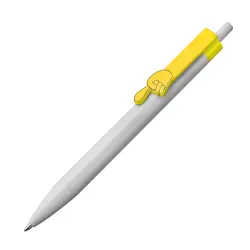 Długopis plastikowy CrisMa Smile Hand - kolor żółty
