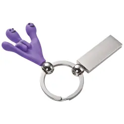 Brelok metalowy z rączką CrisMa Smile Hand - kolor fioletowy