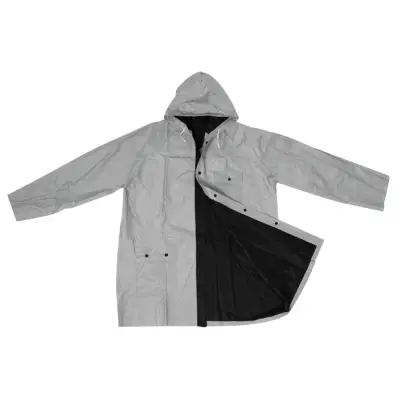 Płaszcz przeciwdeszczowy - kolor srebrno-czarny
