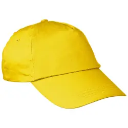 Czapka bawełniana z daszkiem - kolor żółty