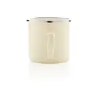 Emaliowany kubek 350 ml w stylu vintage - kolor biały