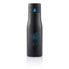 Butelka 650 ml do monitorowania poziomu nawodnienia Aqua - kolor czarny
