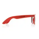Okulary przeciwsłoneczne, PP z recyklingu kolor czerwony