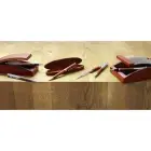 Długopis, pióro wieczne i nóż do otwierania listów kolor drewno