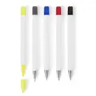 Ołówek zakreślacz oraz trzy długopisy
