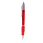 Czerwony długopis z dopasowanym gumowym uchwytem