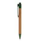 Bambusowy długopis z plastikowymi kolorowymi elementami