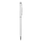 Długopis z gumową końcówką - biały