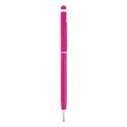 Długopis z gumową końcówką - różowy