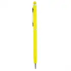 Długopis z gumową końcówką - żółty