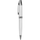 Długopis ze srebrnymi elementami w etui - biały