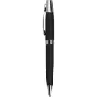 Długopis ze srebrnymi elementami w etui - czarny