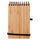 Bambusowy notatnik A6 - kolor brązowy