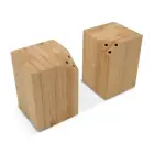 Bambusowy zestaw do soli i pieprzu kolor drewno