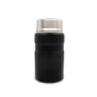 Termiczny pojemnik na żywność 650 ml Air Gifts, składana łyżka - kolor czarny