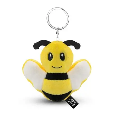 Pluszowa pszczoła RPET z chipem NFC, brelok | Zibee kolor żółty