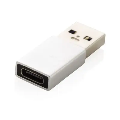 Adapter USB A do USB C - srebrny