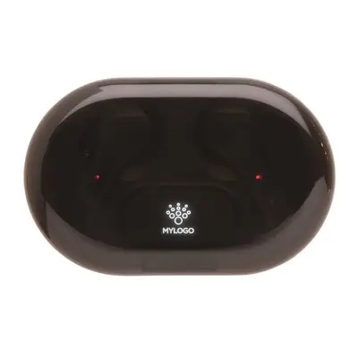 Bezprzewodowe słuchawki douszne TWS Light Up Logo - kolor czarny