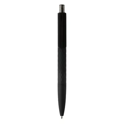 Delikatny w dotyku czarny długopis X3 z logo