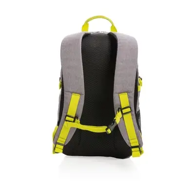 Plecak na laptopa 15,6'', ochrona RFID - kolor szary, żółty