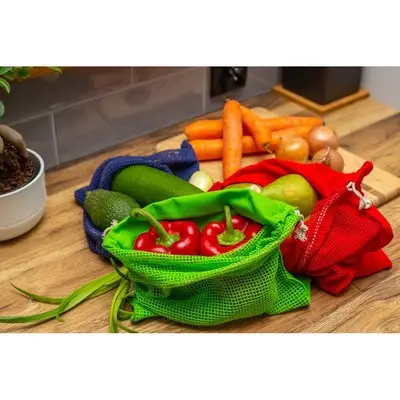 Bawełniany worek na owoce i warzywa, duży - Kelly kolor granatowy