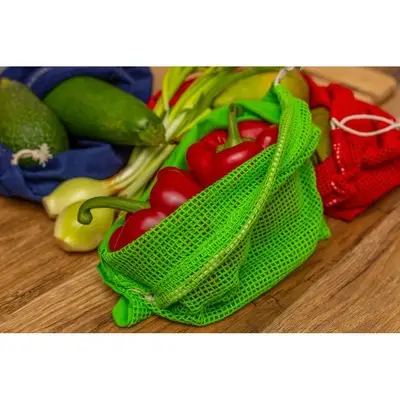 Bawełniany worek na owoce i warzywa, duży - Kelly kolor jasnozielony