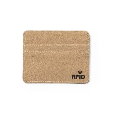 Korkowe etui na karty kredytowe, ochrona RFID kolor neutralny