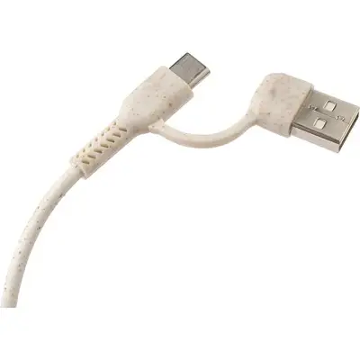 Hub USB 2.0 z kartonu z recyklingu - kolor brązowy