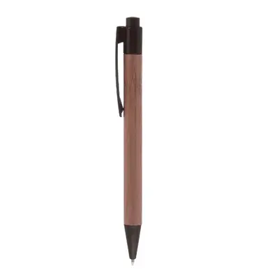 Długopis bambusowy z plastikowymi elementami