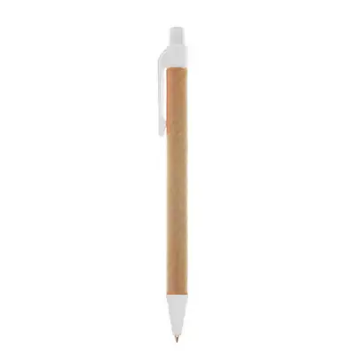 Białe długopisy reklamowe z logo
