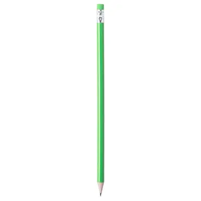 Naostrzony ołówek z gumką - jasnozielony