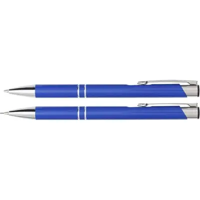 Zestaw piśmienny -  długopis i ołówek mechaniczny - niebieski