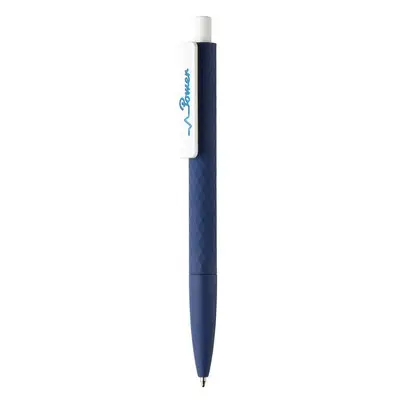 Długopis X3 z przyjemnym w dotyku wykończeniem - granatowy