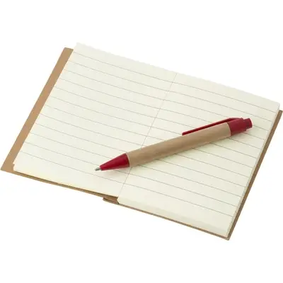 Notes / notatnik w linie z długopisem - czerwony