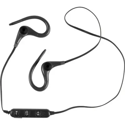 Słuchawki douszne - bezprzewodowe - w kolorze czarnym