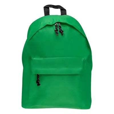 Plecak z dwoma kieszeniami na zamek - zielony