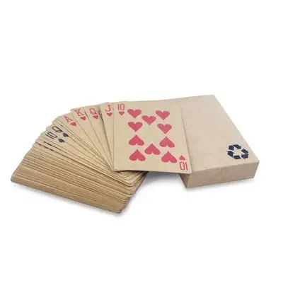 Karty do gry z papieru z recyklingu kolor neutralny