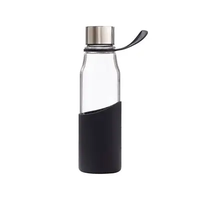 Szklana butelka sportowa 550 ml VINGA Lean kolor czarny