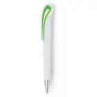 Zielony długopis z klipem w kształcie łabędzia