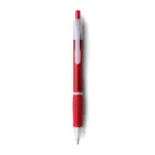 Czerwony długopis z dopasowanym gumowym uchwytem