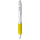 Długopis z żółtym gumowym uchwytem